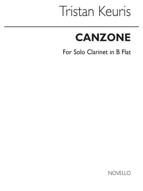 Canzone (1989/90) para clarinete solo. Tristan Keuris