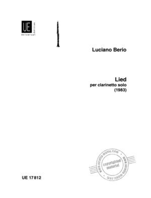 Lied (1983) para clarinete solo. Luciano Berio