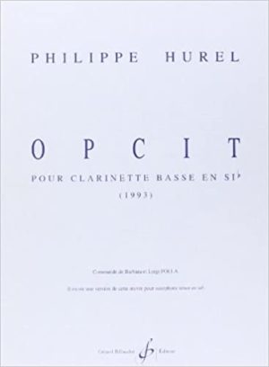 Opcit (1993) para clarinete bajo solo. Philippe Hurel
