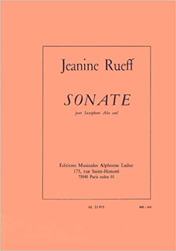 Sonate (1967) para saxofón alto solo. Jeanine Rueff