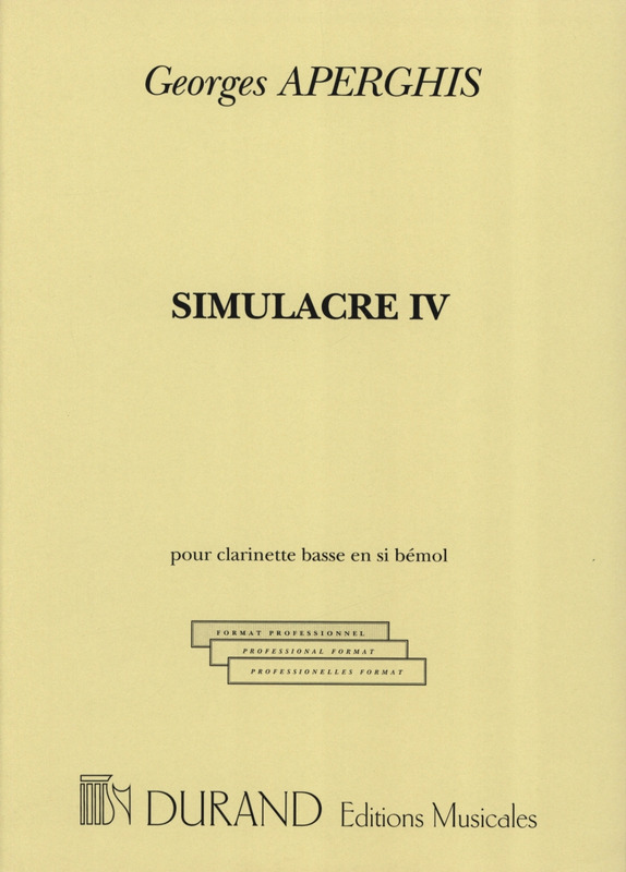 Simulacre IV (1995) para clarinete bajo solo. Georges Aperghis