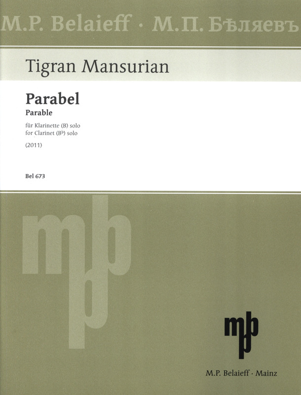 Parabel - Parable (2011) para clarinete solo. Tigran Mansurian