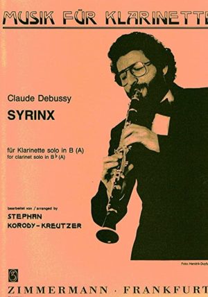 Syrinx in einer para clarinete solo. Claude Debussy