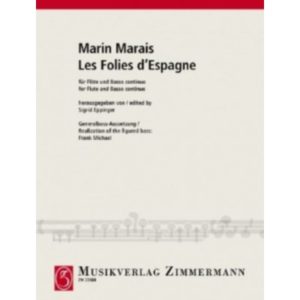 Les Folies d'Espagne para clarinete en A o B. Marin Marais