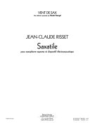 Saxatile (1992) para saxofón-soprano. Jean-Claude Risset