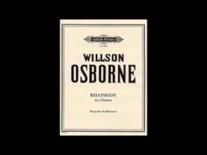 Rhapsody (1958) para clarinete solo. Wilson Osborne