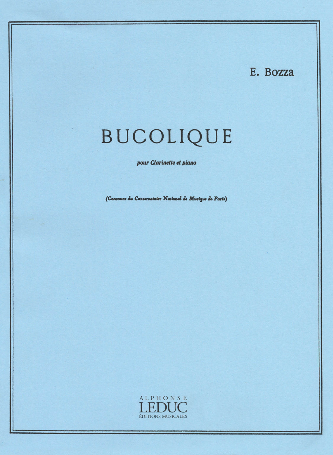 Bucolique (1949) para clarinete y piano. Eugene Bozza