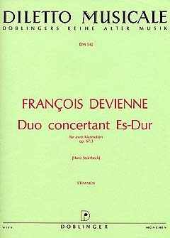 Duo Concertant in Es-Dur op.67 No.3 para dos clarinetes. Francois Devienne