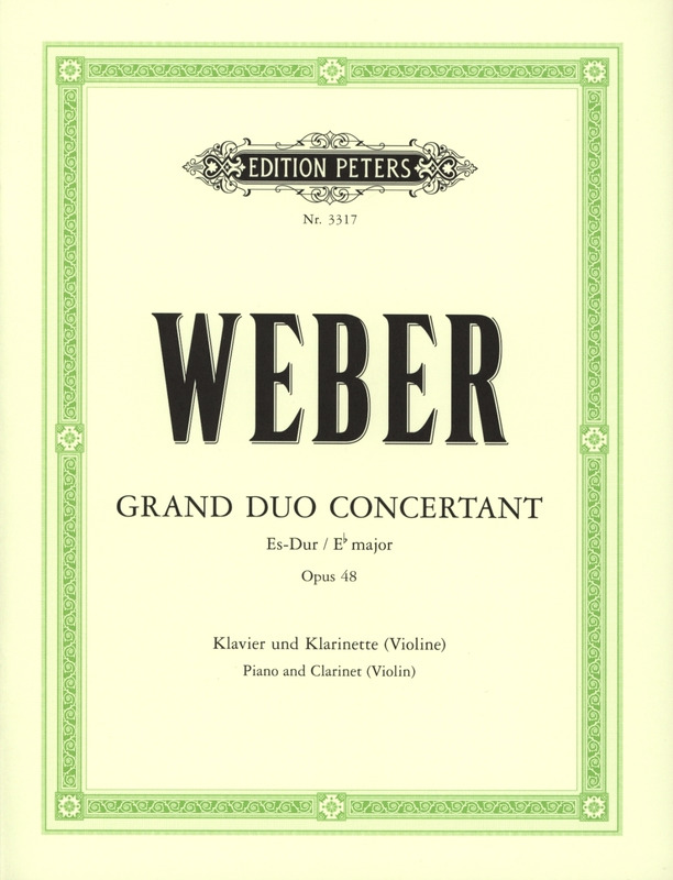Grand Duo Concertant op.48 para 2 clarinetes. Carl Maria von Weber