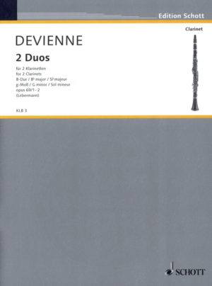 Zwei Duos in B-Dur op.69 No.1para dos clarinetes. Francois Devienne