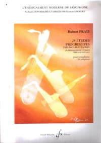 29 Etudes Progressives (1978) muy fácil para saxofón. Hubert Prati