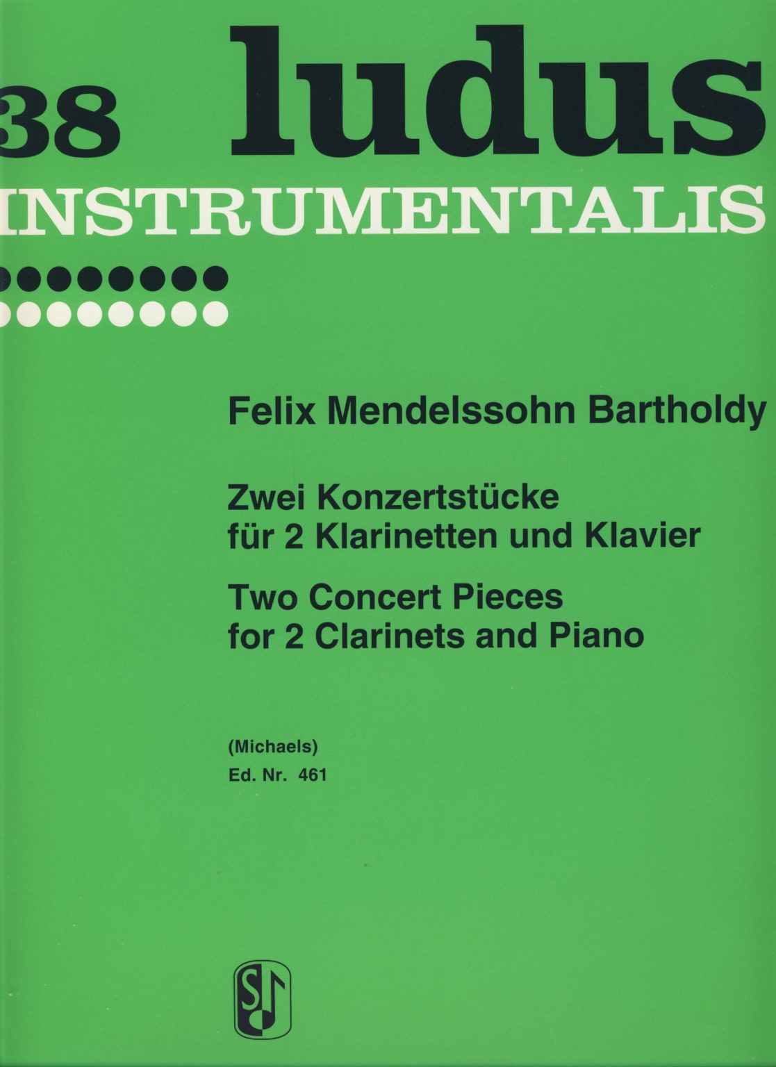 Zwei Konzertstücke para dos clarinetes y piano. Felix Mendelssohn-Bartholdy
