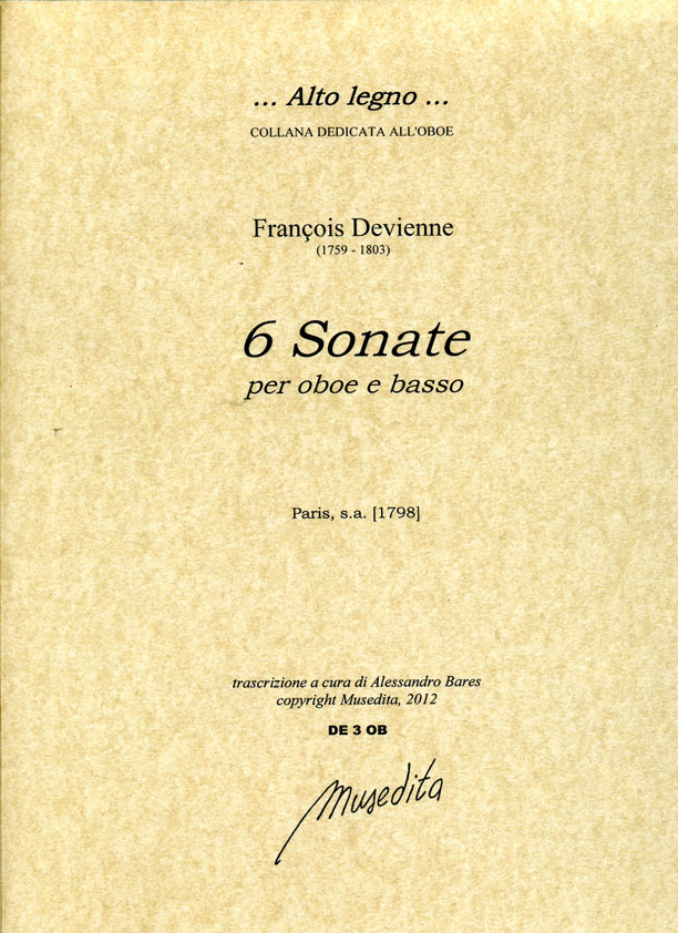 Sechs Sonaten para dos flautas. Francois Devienne