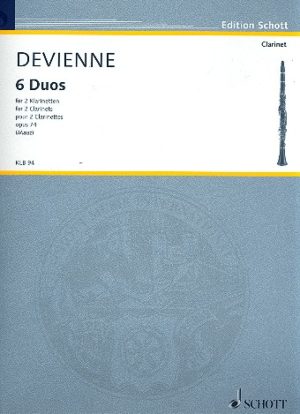 Sechs Duos op.74 para dos clarinetes.  Francois Devienne