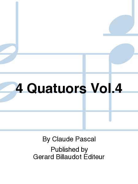Quatre Quatuors Volume 4 (1991) para cuatro clarinetes. Claude Pascal