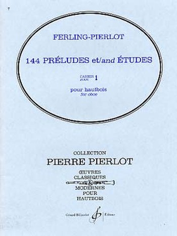 144 Preludes et Etudes Volume 1 para oboe o saxofón. Wilhelm Franz Ferling