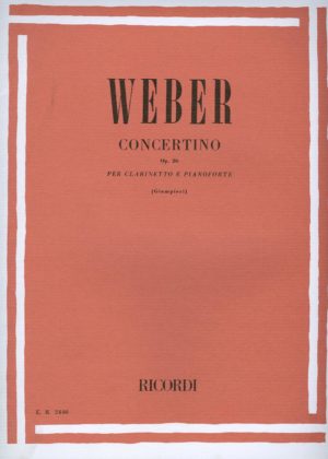 Concertino in Es-Dur op.26 para clarinete y piano. Carl Maria von Weber