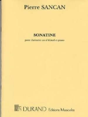 Sonatine para clarinete y piano. Pierre Sancan