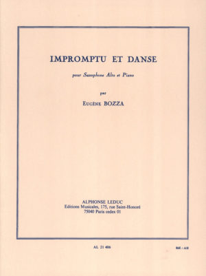 Impromptu et Danse (1954) para saxofón alto y piano. Eugene Bozza