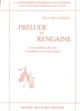 Prelude et Rengaine (1979) para saxofón alto o tenor y piano. Pierre Max Dubois