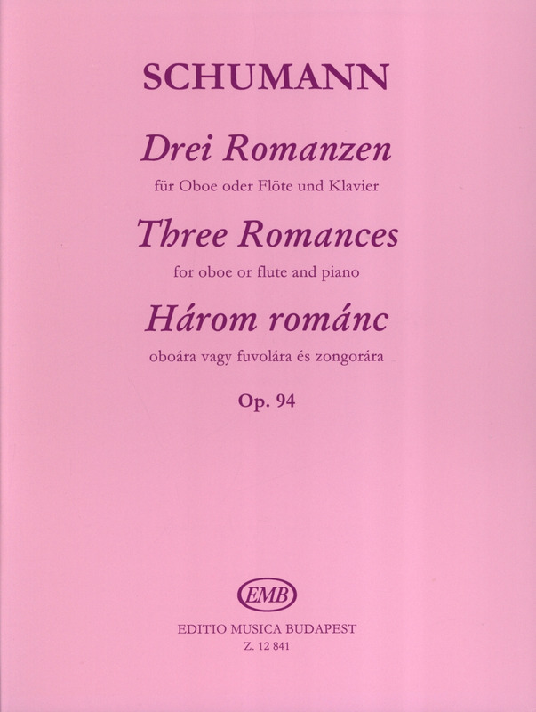 Drei Romanzen op.94 para saxofón alto y piano. Robert Schumann