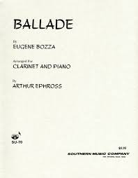 Ballade para clarinete y piano. Eugene Bozza