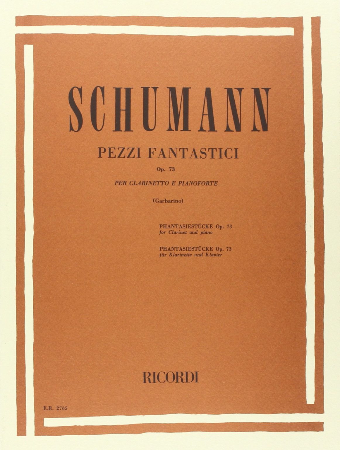 Fantasiestücke op.73. Robert Schumann