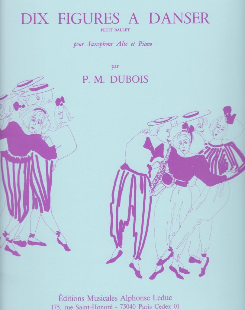 Dix Figures a Danser (1962) para saxofón alto y piano. Pierre Max Dubois