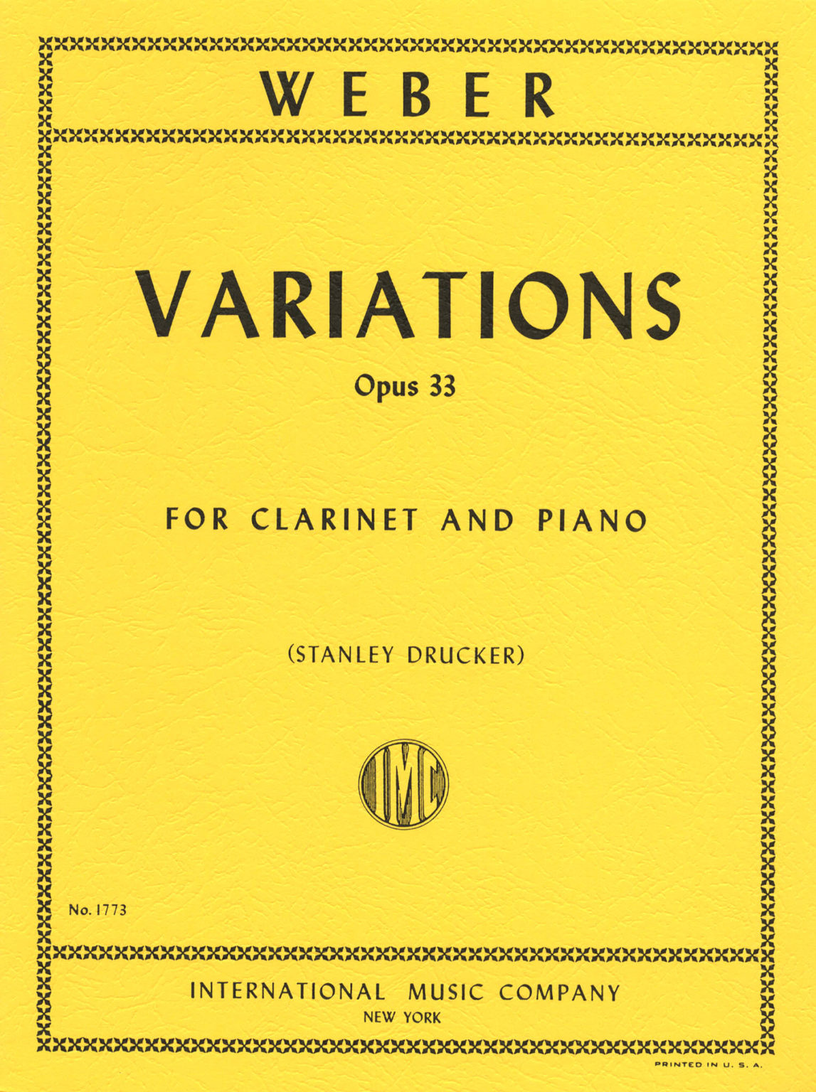 7 Variationen op.33, 'Silvana Variationen'. Carl Maria von Weber