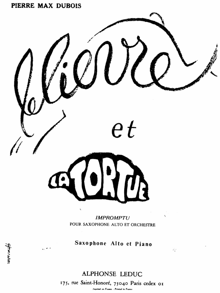 Le Lievre et la Tortue, Impromptu (1957). Pierre Max Dubois