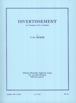 Divertissement (1953) para saxofón alto y piano. Pierre Max Dubois