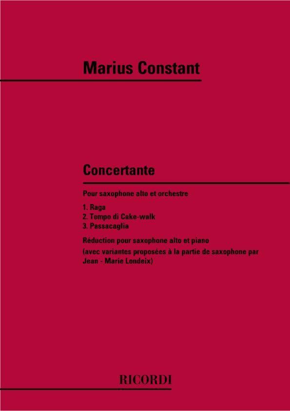 Concertante (1977) para saxofón alto y orquesta. Marius Constant