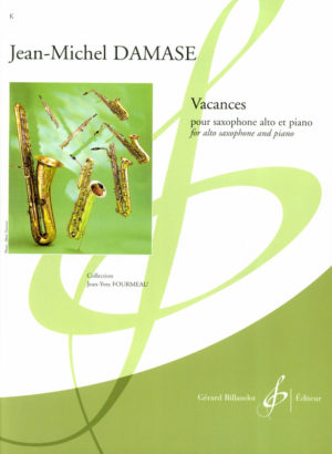 Vacances (1990) para saxofón alto y piano. Jean-Michel Damase