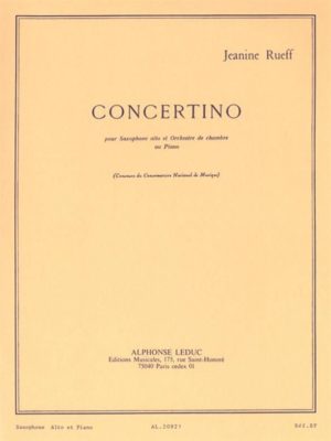 Concertino op.17 (1951/53) para saxofón alto y piano. Jeanine Rueff