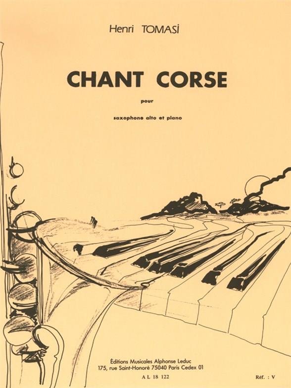 Chant Corse (1932) para saxofón alto y piano. Henri Tomasi
