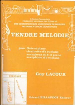 Tendre Melodie (1977) para clarinete (flauta, saxofón) y piano. Guy Lacour