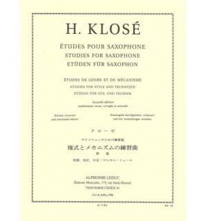 Etudes de Genre et de Mecanisme para saxofón. Hyacinthe Klose