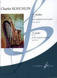 15 Etudes op.188 (1942/44) para saxofón alto y piano. Charles Koechlin