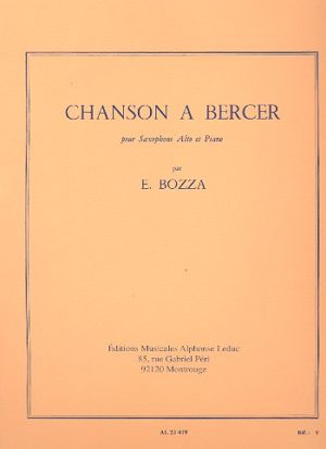 Chanson a Bercer (1964) para saxofón alto y piano. Eugene Bozza