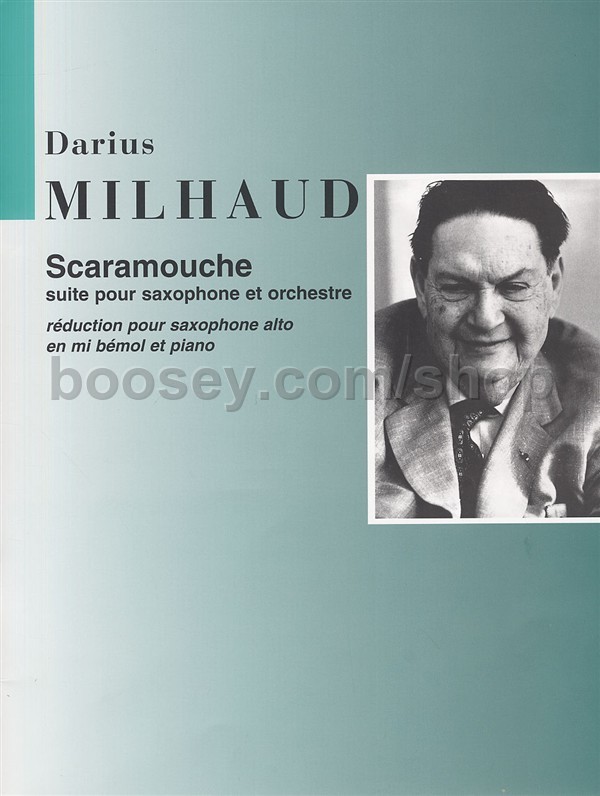 Scaramouche (1937) para saxofón alto y piano. Darius Milhaud