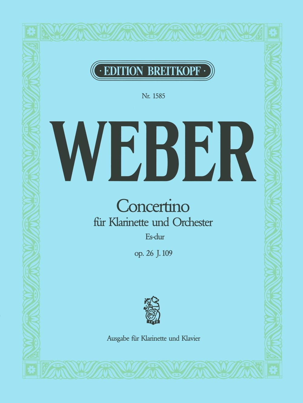 Concertino in Es-Dur op.26 para clarinete y orquesta. Carl Maria von Weber