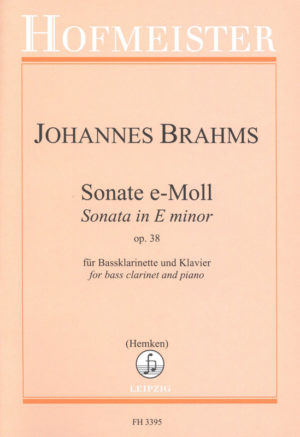 Sonate in e-moll op.38 para clarinete bajo y piano. Johannes Brahms