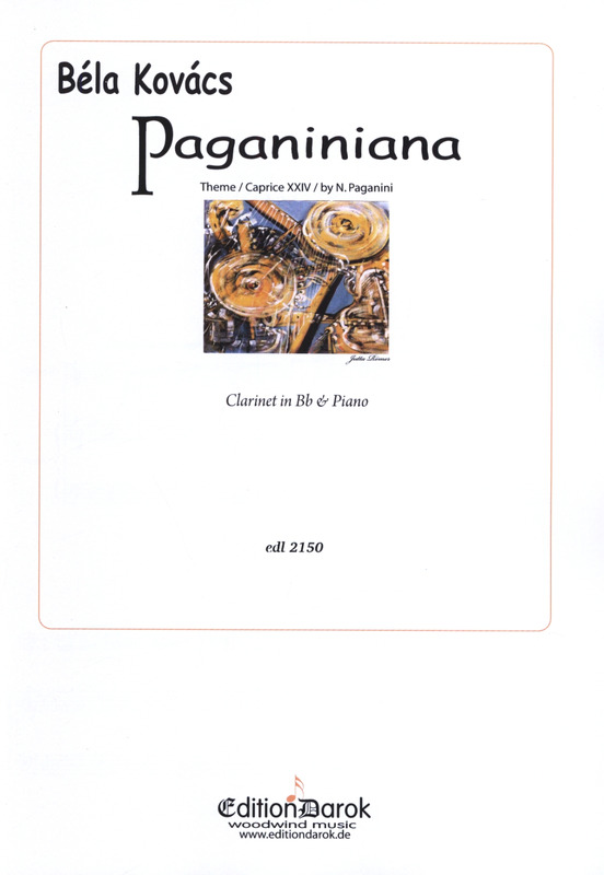 A la Paganini (2011) para clarinete y piano. Bela Kovacs