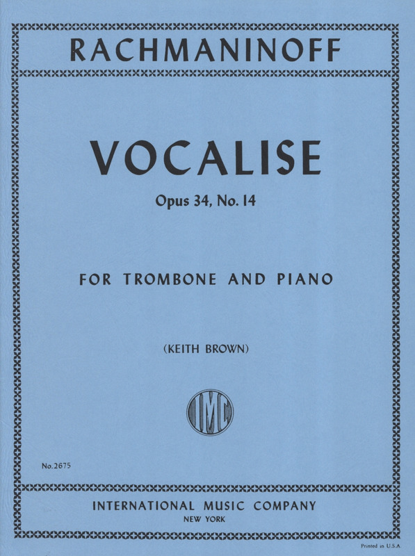 Vocalise op.34 No.14 para saxofón barítono y piano. Sergei Rachmaninoff
