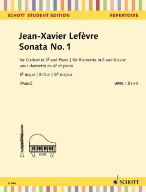 Sonate No.1 aus 'Methode de Clarinette' (1802)  para clarinete y piano. Jean Xavier Lefevre