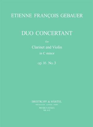 Duo Concertant in c-moll op.16 No.3 para clarinete y violín. Francois-Rene Gebauer