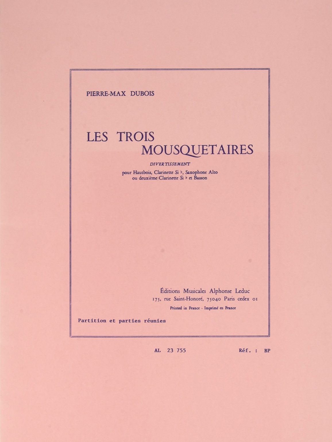 Les Trois Mousquetaires. Pierre Max Dubois