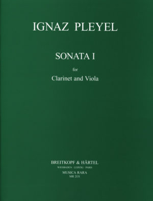 Sonata I para clarinete y viola. Ignaz Pleyel