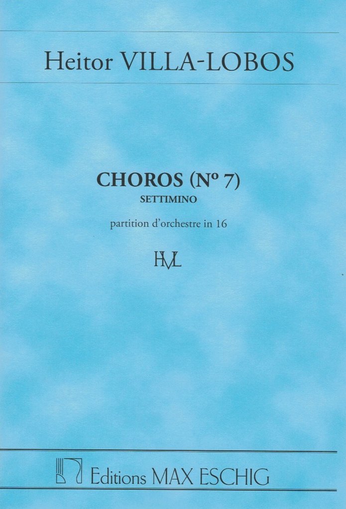 Choros No.7 (1924) para flauta, oboe, clarinete, saxofón alto. Heitor Villa-Lobos