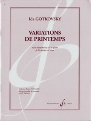 Variations de printemps (2017) para clarinete y piano. Ida Gotkovsky